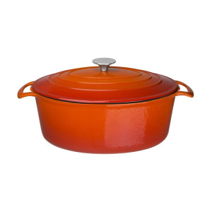 Stor oval gryta i orange - 6L - Vogue