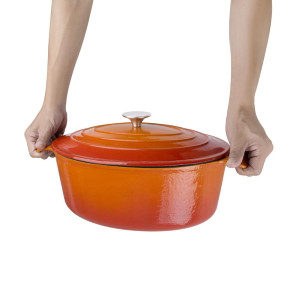 Large Oval Orange Dutch Oven - 6L - Vogue