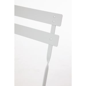 Teräksinen terassituoli - Harmaa - 2 kpl - Bolero - Fourniresto