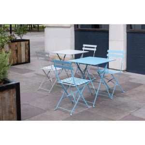 Steel Terrace Chair - Gray - Set of 2 - Bolero - Fourniresto