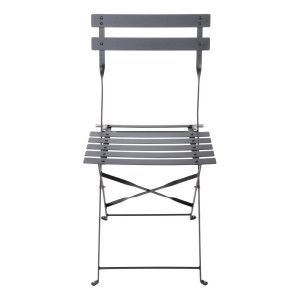 Stålterrassstolar - Svarta - Set om 2 - Bolero - Fourniresto