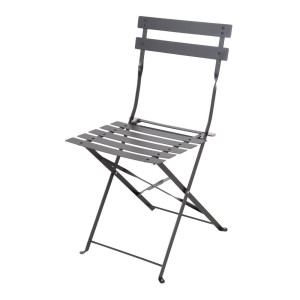 Stålterrassstolar - Svarta - Set om 2 - Bolero - Fourniresto