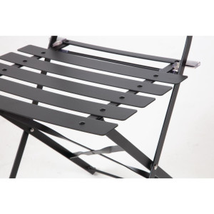 Stålterrassstolar - Svarta - Set om 2 - Bolero - Fourniresto