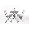 Stålterrassstolar - Svarta - Set om 2 - Bolero - Fourniresto