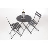 Stålterrassstolar - Svarta - Set om 2 - Bolero - Fourniresto