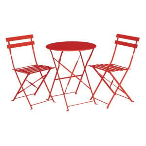 Steel Terrace Table - Red - Bolero - Fourniresto