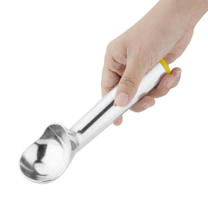 Yellow 85ml ice cream scoop - Vogue - Fourniresto