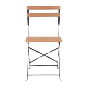 Chaises bistro en imitation bois - Lot de 2 - Bolero - Fourniresto