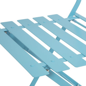 Chaises de terrasse en acier - bleu turquoise - Lot de 2 - Bolero - Fourniresto