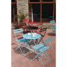 Round steel terrace table - turquoise blue - 595mm - Bolero - Fourniresto