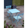 Table de terrasse carrée en acier - bleu turquoise - 600mm - Bolero - Fourniresto