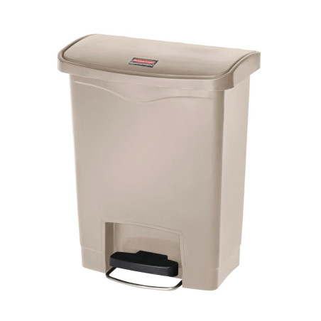 Front Pedal Slim Jim Beige Trash Can - 30L - Rubbermaid