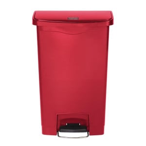 Poubelle À Pédale Frontale Slim Jim Rouge- 50L - Rubbermaid