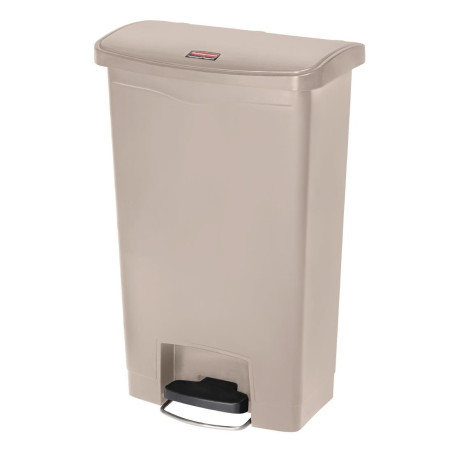 Poubelle À Pédale Frontale Slim Jim Beige - 50L - Rubbermaid