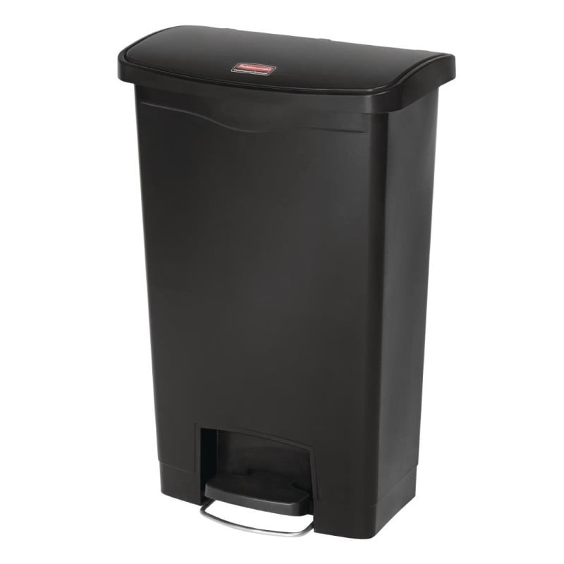 Roskakori polkimella Slim Jim musta - 50L - Rubbermaid