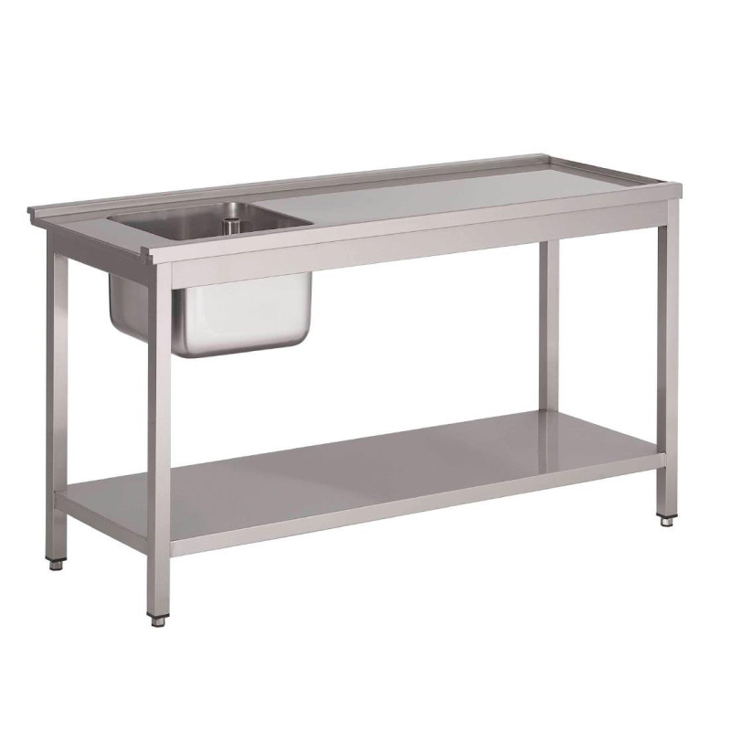 Table De Prélavage Gauche Pour Lave-Vaisselle À Capot GL896 - L 1200mm - Gastro M