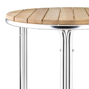 Table ronde en frêne et aluminium 600mm - Bolero - Fourniresto