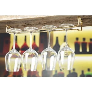 Lattice brass stemware support 410mm - FourniResto - Fourniresto