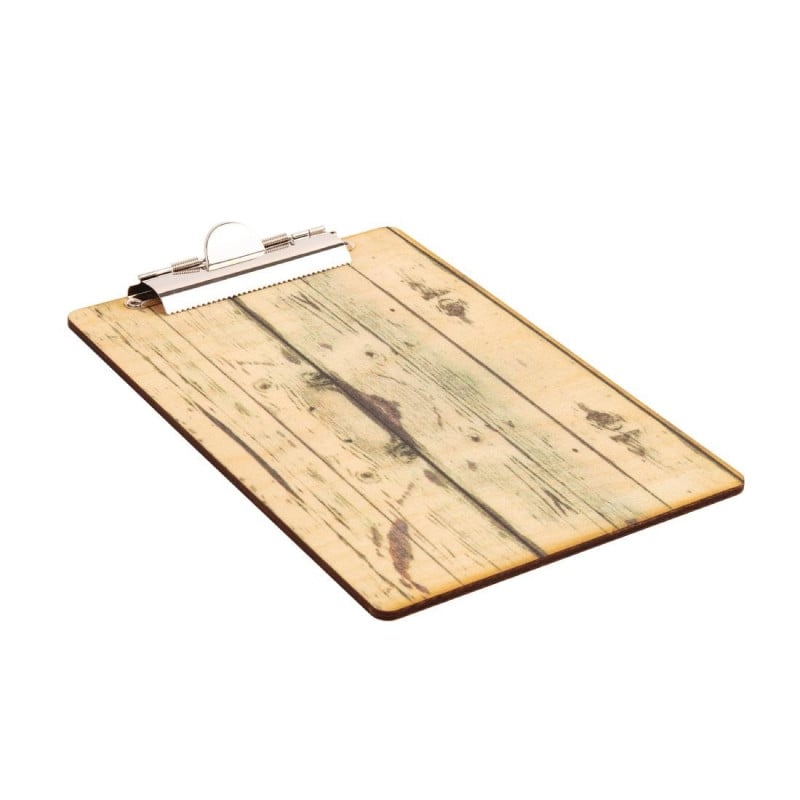 Light wood effect A5 menu holder - Olympia - Fourniresto