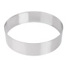 Ruostumattomasta teräksestä valmistettu vaahtomuottirengas 240 x 60mm - De Buyer - Fourniresto