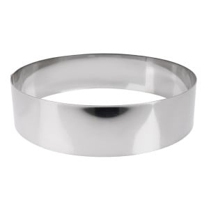 Ruostumattomasta teräksestä valmistettu vaahtomuottirengas 240 x 60mm - De Buyer - Fourniresto