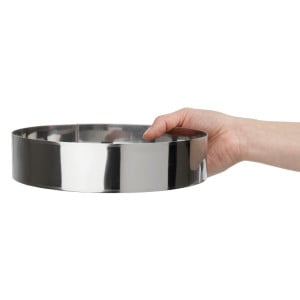 Ruostumattomasta teräksestä valmistettu vaahtomuottirengas 240 x 60mm - De Buyer - Fourniresto