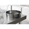 Ruostumattomasta teräksestä valmistettu vaahtomuottirengas 240 x 60mm - De Buyer - Fourniresto