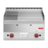 Plancha Gas Halvslät Halvräfflad Platta - L 600 x D 600mm - Gastro M