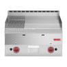 Plancha Gas Plate Half Smooth Half Grooved- L 600 x P 600mm - Gastro M