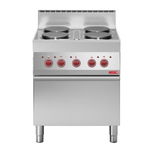 Electric Range 4 Plates 650 On Convection Electric Oven - 400V - Gastro M