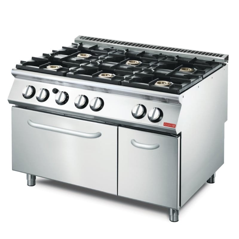 Fourneau 6 Feux et Four Gaz 700 - Gastro M Fourneau 6 Feux et Four Gaz 700 - Gastro M