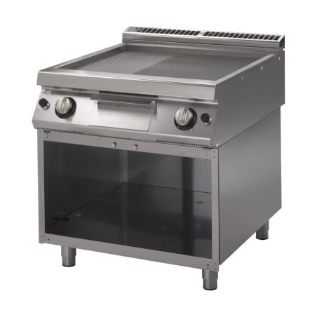Gasgrill 700 med halvt slät, halvt räfflad platta - Gastro M - Fourniresto