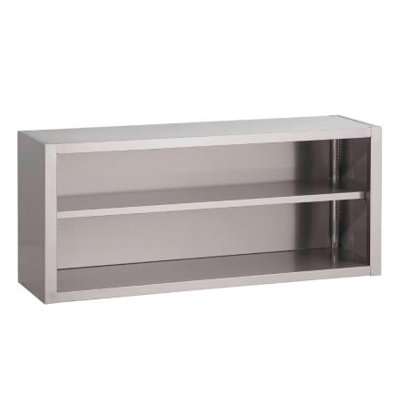 Open Wall-mounted Stainless Steel Cabinet - W 800 x D 400mm - Gastro M