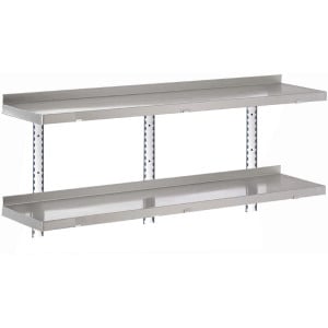 Stainless Steel Wall Shelf Without Brackets - W 1500 x D 400mm - Gastro M