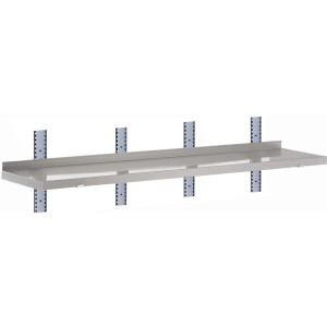 Stainless Steel Wall Shelf Without Brackets - W 1800 x D 400mm - Gastro M