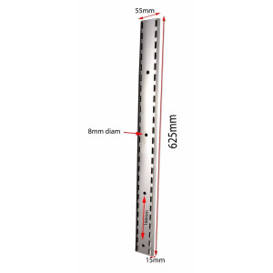 Stainless Steel Rack for Wall Shelves - L 600mm - Gastro M