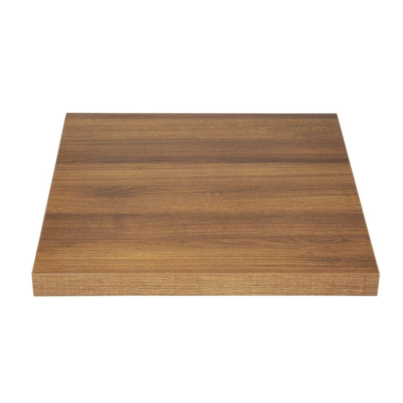 Square Table Top Oak Wood Effect - L 600mm - Bolero