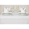 White tablecloth with satin band 2290 x 2290mm - Mitre Luxury - Fourniresto