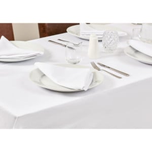 Valkoinen nappe 900 x 900 mm - Mitre Essentials - Fourniresto