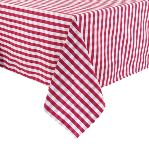Rutig röd fyrkantig duk i polyester 1780 x 1780mm - Mitre Essentials - Fourniresto