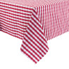 Rutig röd fyrkantig duk i polyester 1780 x 1780mm - Mitre Essentials - Fourniresto