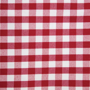 Rutig röd fyrkantig duk i polyester 1780 x 1780mm - Mitre Essentials - Fourniresto