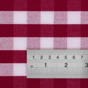 Rutig röd fyrkantig duk i polyester 1780 x 1780mm - Mitre Essentials - Fourniresto