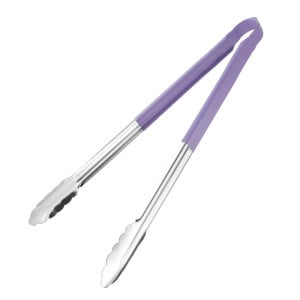 405mm purple serving tongs - Vogue - Fourniresto