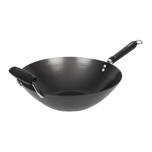 Wok Antiadhésif Fond Plat - 35 cm - Kitchen Craft - Fourniresto