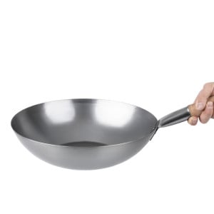 Wok terästä - 35,6 cm - Vogue - Fourniresto