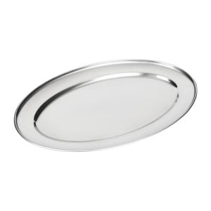 Plat de service ovale inox - 300mm - Olympia - Fourniresto