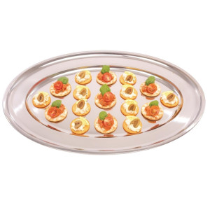 Oval stainless steel serving dish - 605mm - Olympia - Fourniresto