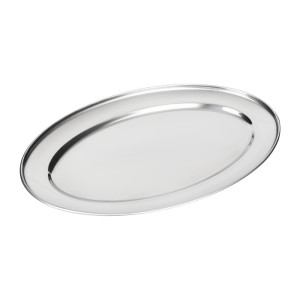 Plat de service ovale inox - 660mm - Olympia - Fourniresto