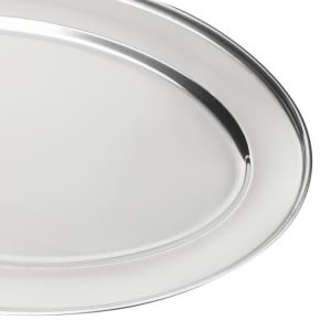 Plat de service ovale inox - 660mm - Olympia - Fourniresto